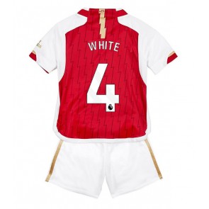 Arsenal Benjamin White #4 Hemmakläder Barn 2023-24 Kortärmad (+ Korta byxor)